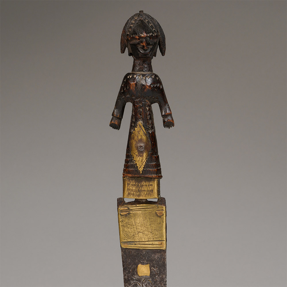 Dagger Surmounted by Decorated Female Figure Bamana, Mali