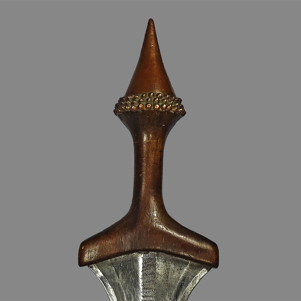 Short Sword with Copper Cone Tetela, D.R. Congo