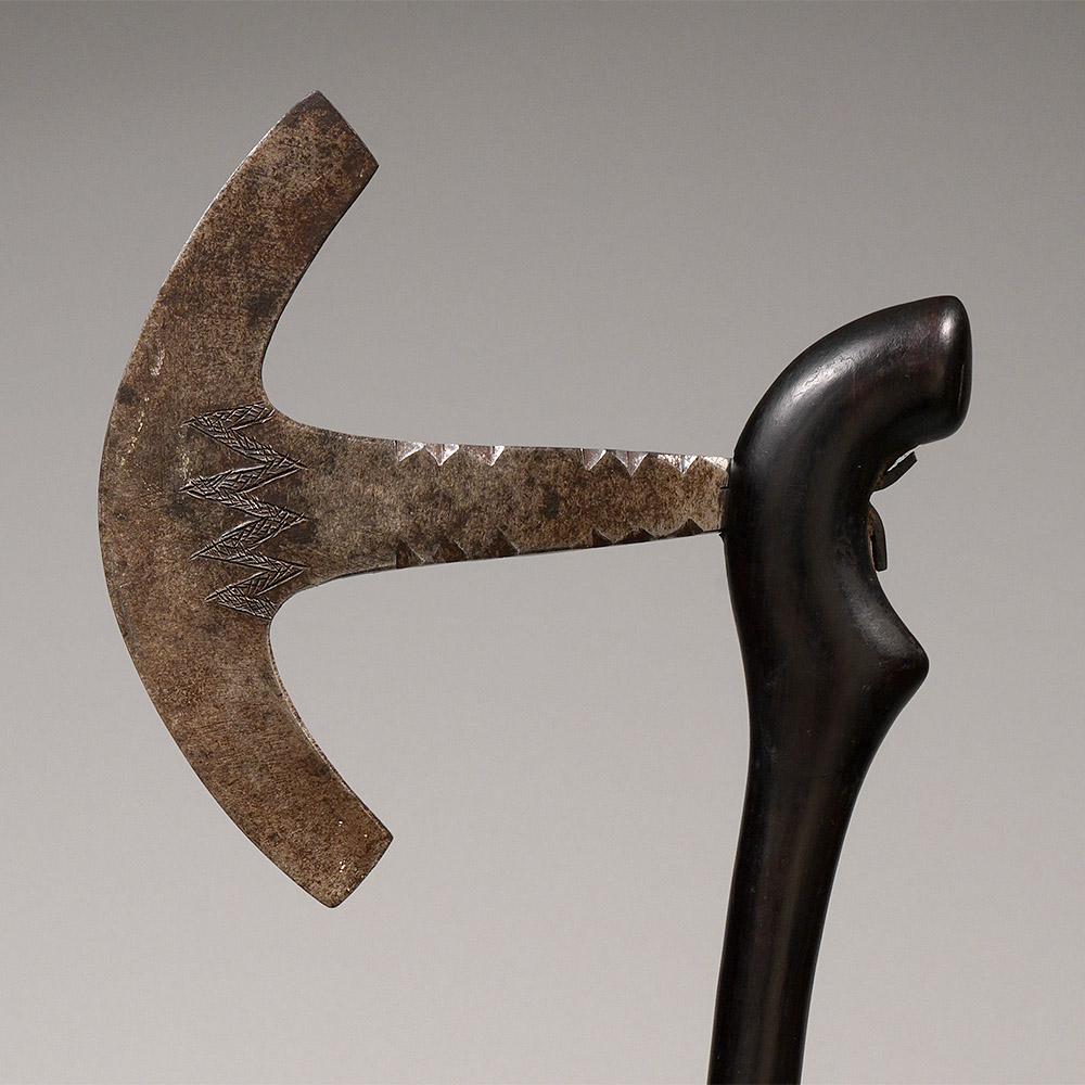 Axe with crescent-shaped blade, Makonde, Tanzania