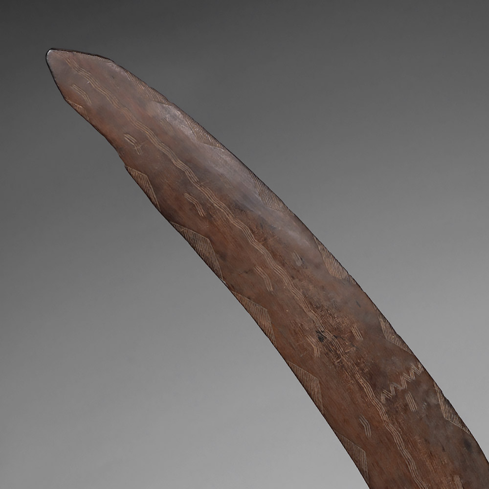 Boomerang with Geometric Designs,  Western Queensland, Australia