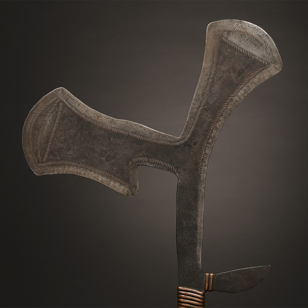 Inauthentic Prestige Blade Inspired by a Throwing Knife In the Style of the Ngombe / Doko / Mbanja / Ngbaka, D.R. Congo